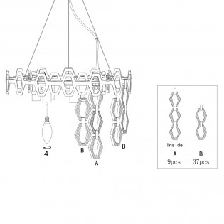 Lampe de suspension Tissage