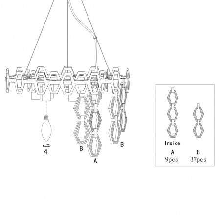 Lampe de suspension Tissage