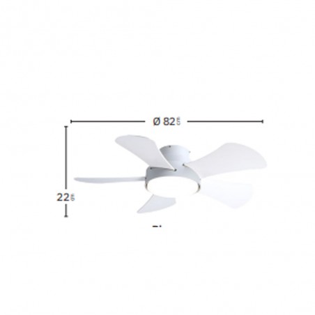 Ventilateur de plafond Led Gregario (25W)