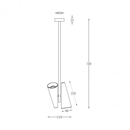 Lampe de plafond Giro (2 lumieres)