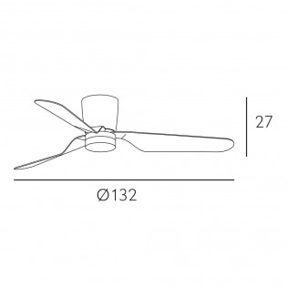 Ventilateur de plafond Led Kochi II (18W)