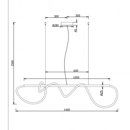 Suspension á LED Tau (30W)