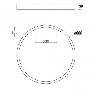 Plafonnier á LED Rim 3000K (35W)