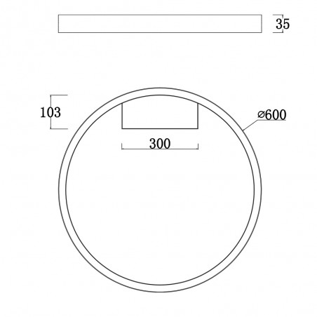 Plafonnier á LED Rim 3000K (35W)