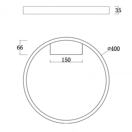 Plafonnier á LED Rim 4000K (25W)