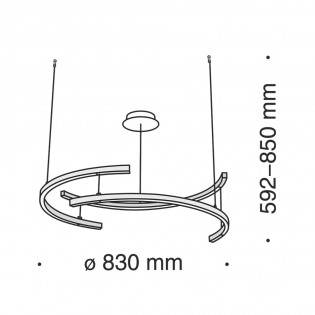 Lampe de plafond á Line 3000K (52W)