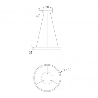 Lampe de plafond á LED Rim 3000K (25W)