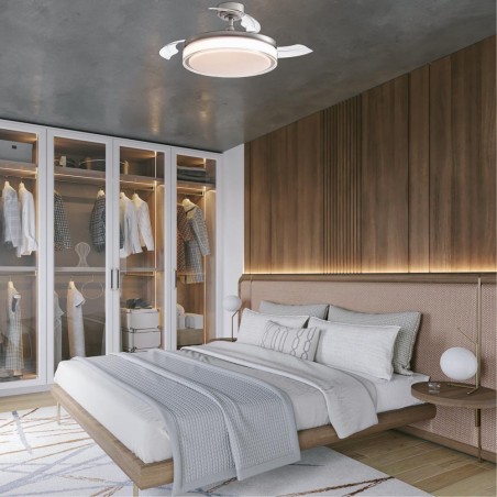Ventilateur à LED avec pales rétractables Aneto CCT (45W)