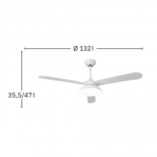 Ventilateur de plafond LED Umi CCT (24W)
