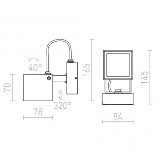 Applique extérieure LED Bora (6W)