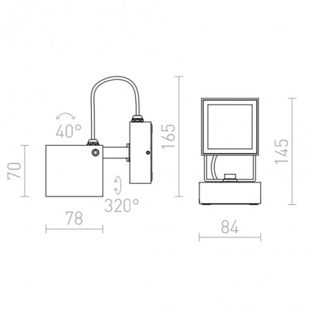 Applique extérieure LED Bora (6W)