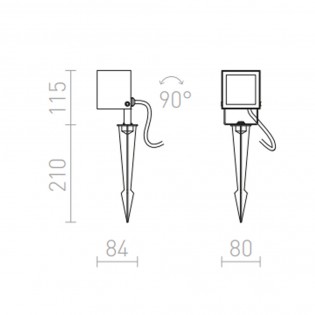 Spot LED avec piquet Bora (6W)
