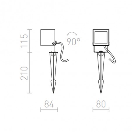 Spot LED avec piquet Bora (6W)