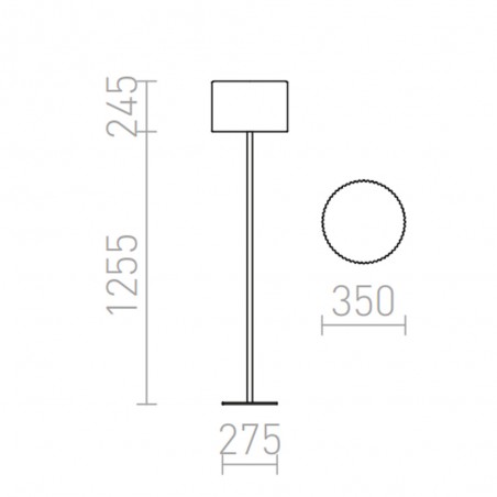 Lampadaire d'extérieur Bosanna