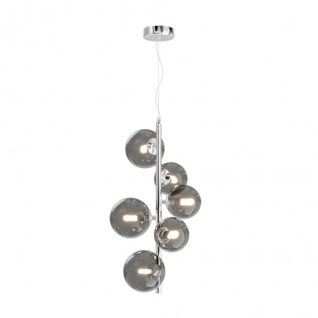 Lampe de suspension Dallas Fumee (6 lumieres)