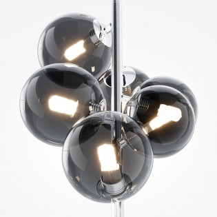 Lampe de suspension Dallas Fumee (6 lumieres)