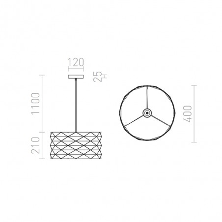 Lampe a suspension Ezra