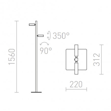 Lampadaire LED Fado (3W)