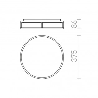 Plafond de la salle de bains LED Grande (24W)