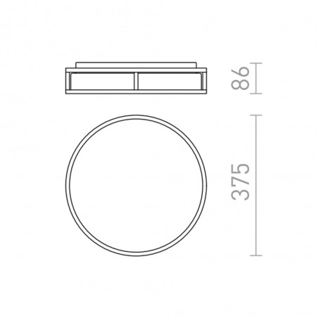 Plafond de la salle de bains LED Grande (24W)