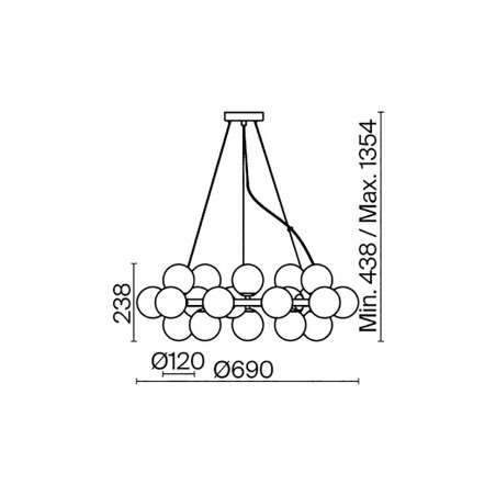 Lampe de plafond Dallas II (25 lumieres)