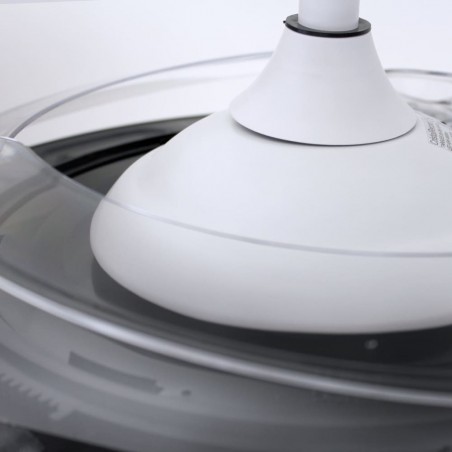 Ventilateur à LED avec pales rétractables Perla Blanc CCT (72W)