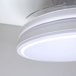 Ventilateur à LED avec pales rétractables Perla Blanc CCT (72W)
