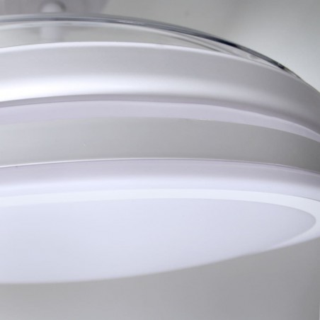 Ventilateur à LED avec pales rétractables Perla Blanc CCT (72W)