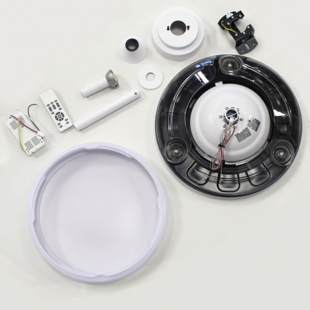Ventilateur LED pales rétractables Perla Mini Blanc CCT (46W)