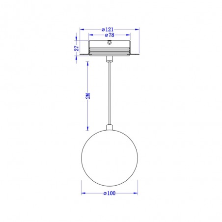 Lampe de plafond encastré LED Luna (5W)