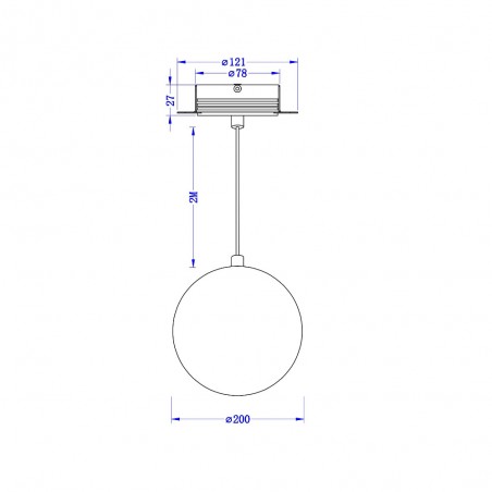 Lampe de suspension encastré LED Luna (5W)