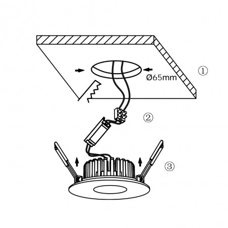 Downlight de plafond á LED Zen (7W)