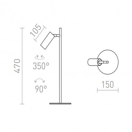 Lampe a poser LED Tapio (4,5W)