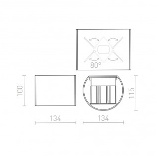 Applique d'extérieur LED Tito (3W)