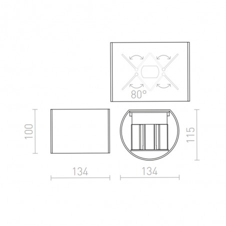 Applique d'extérieur LED Tito (3W)