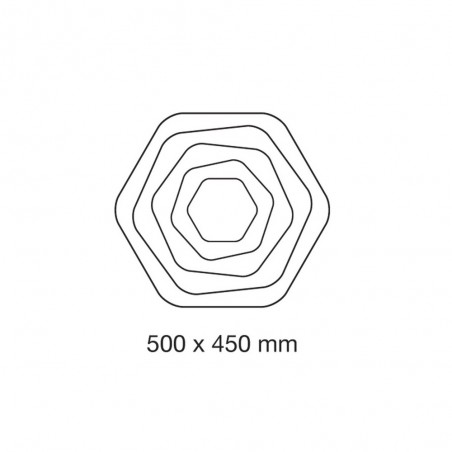 Plafonnier LED Hexagonal Rosse (60W)