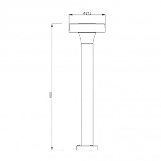 Balise haute extérieure á LED Nevada (12W)