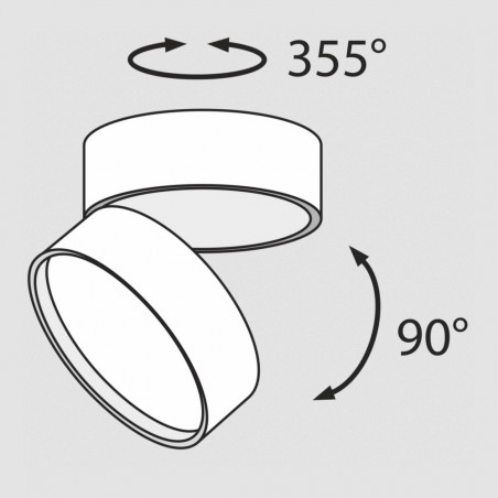 Spot de plafond regablé á LED Onda 4000K (18W)