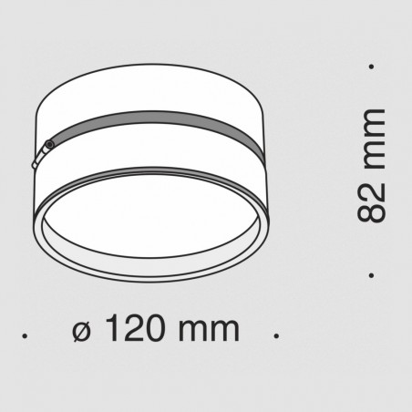Spot de plafond regablé á LED Onda 4000K (18W)