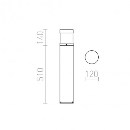 Balise extérieure LED Abax (15W)