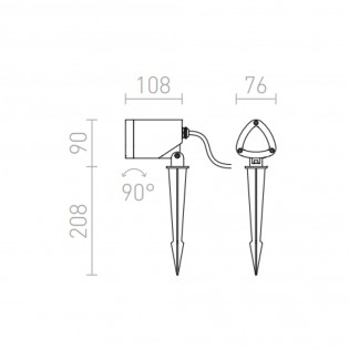 Spot avec pioche Led Cosmo (10W)