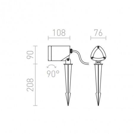 Spot avec pioche Led Cosmo (10W)