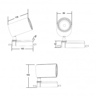 Spot sur rail triphasé Vuoro II Trinity (10W)