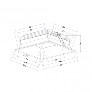 Downlight encastré á LED Okno Carre (12W)