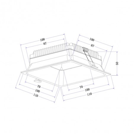 Downlight encastré á LED Okno Carre (12W)