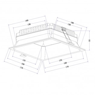 Downlight encastré á LED Okno Carre (24W)