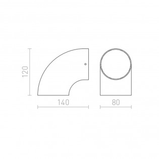 Applique d'extérieur LED Piper (6W)