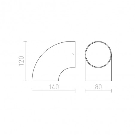 Applique d'extérieur LED Piper (6W)