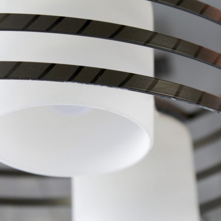 Lampe de plafond Cell-2 Wengué Rond (3 lumieres)