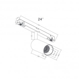 Spot magnétique sur rail Focus LED Exility (5W)